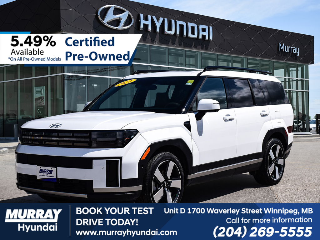 Serenity White 2024 Hyundai Santa Fe Luxury AWD SUV / Crossover