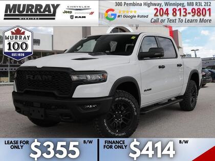 White 2026 RAM 1500 Rebel Crew Cab 4WD Pickup Truck Four-Wheel Drive 8-Speed Automatic