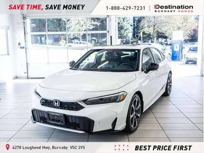 PLATINUM WHITE PEARL 2025 Honda Civic Hybrid Sport Touring Sedan FWD Sedan Front-Wheel Drive Automatic