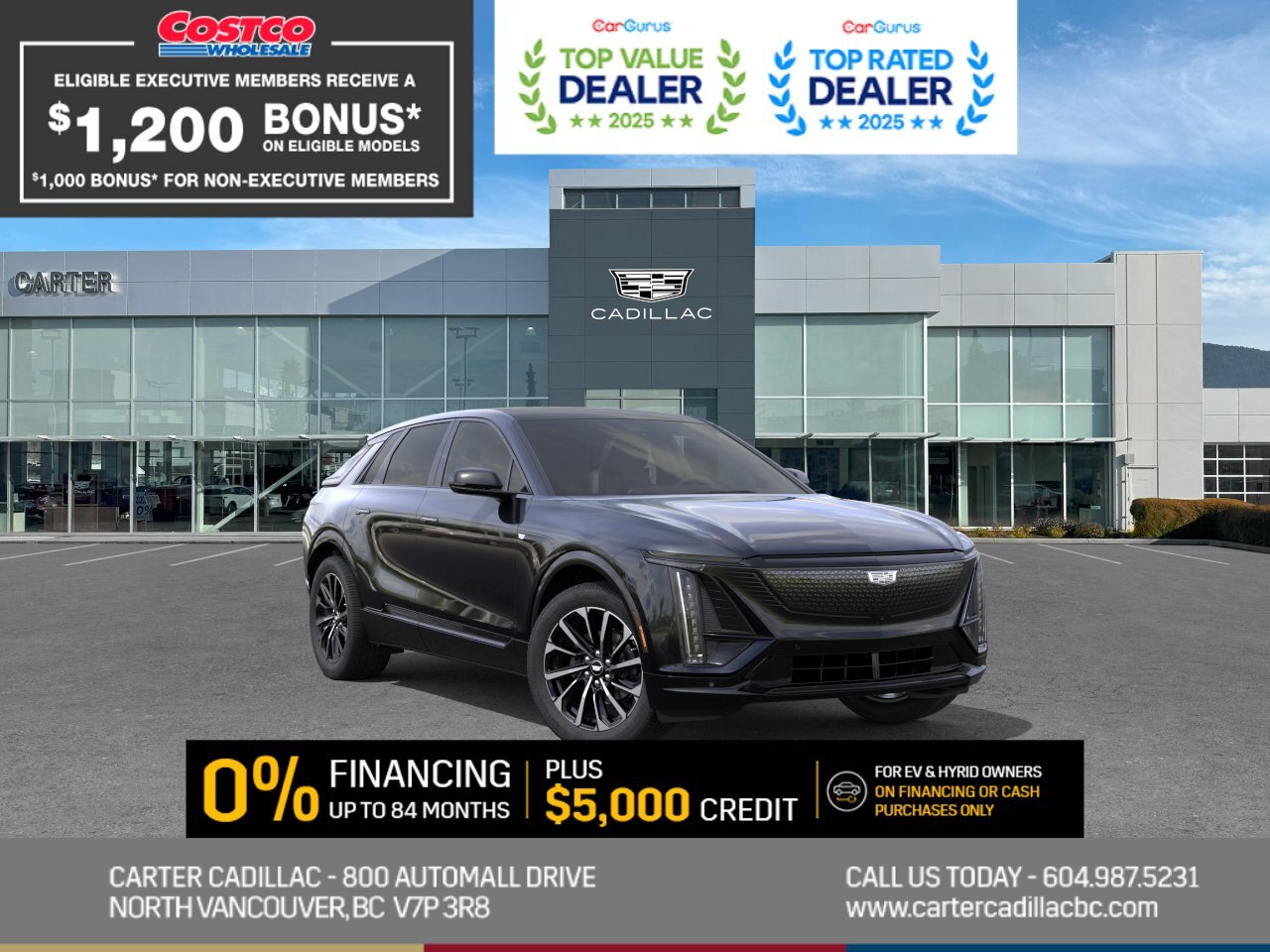 Black 2026 Cadillac LYRIQ Sport RWD SUV / Crossover Rear-Wheel Drive 1-Speed Automatic