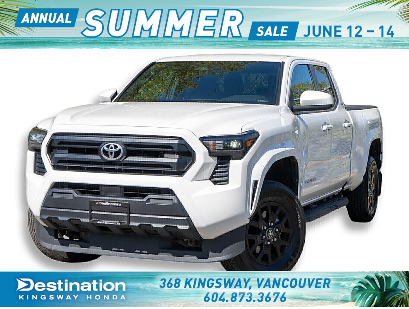 White 2024 Toyota Tacoma Pickup Truck Automatic