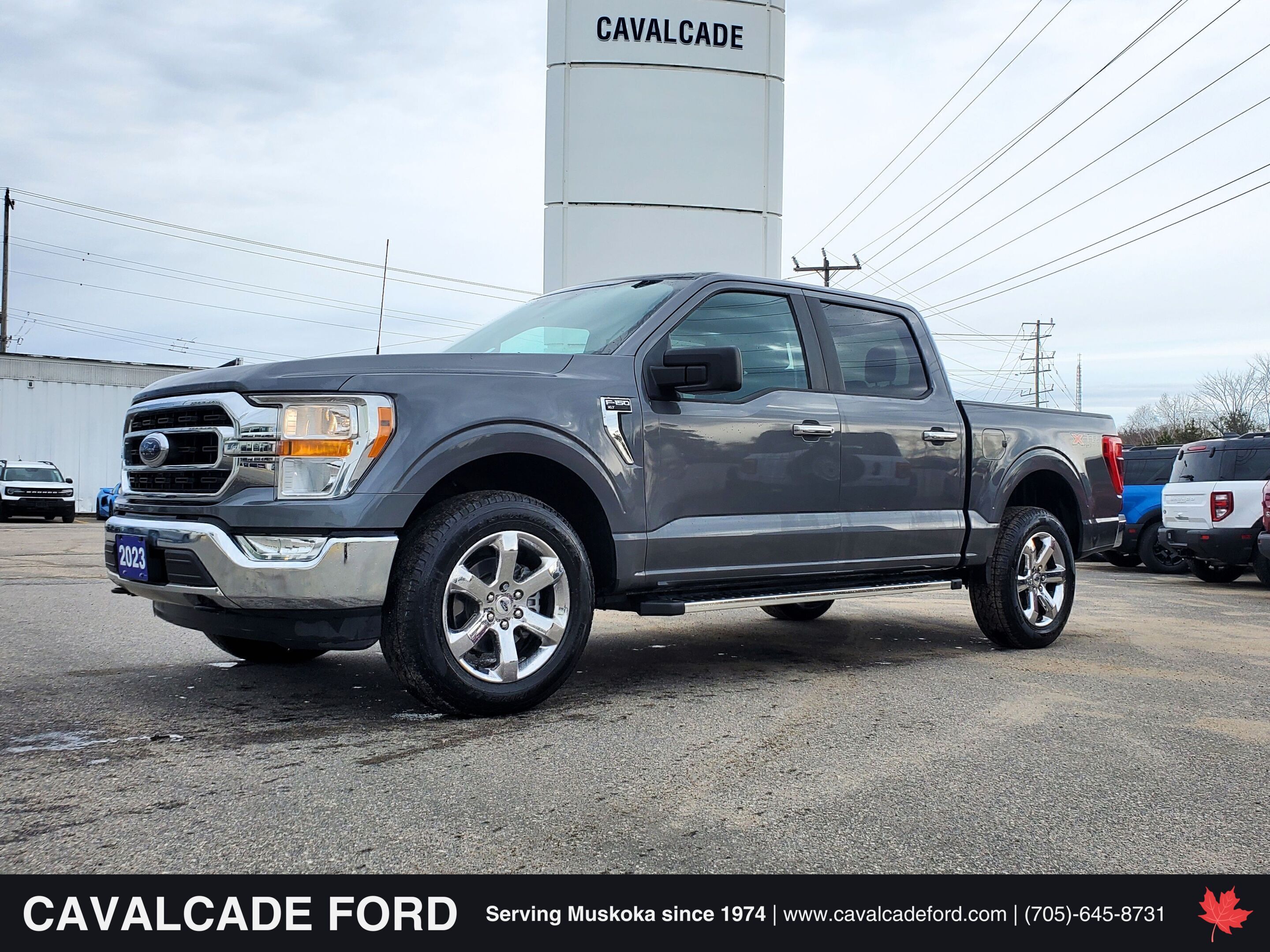 Gray 2023 Ford F-150 XLT SuperCrew 4WD Pickup Truck Four-Wheel Drive Automatic