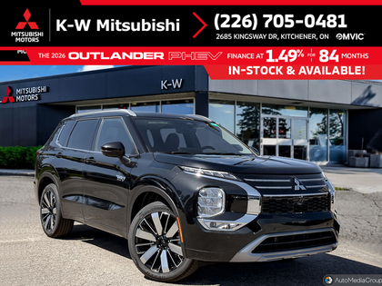 Black 2026 Mitsubishi Outlander Hybrid Plug-in GT S-AWC SUV / Crossover Automatic