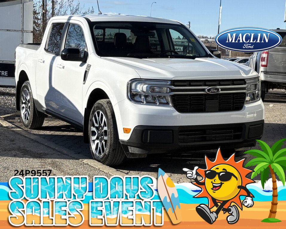 White 2024 Ford Maverick Lariat SuperCrew AWD Pickup Truck All-Wheel Drive 8-Speed Automatic