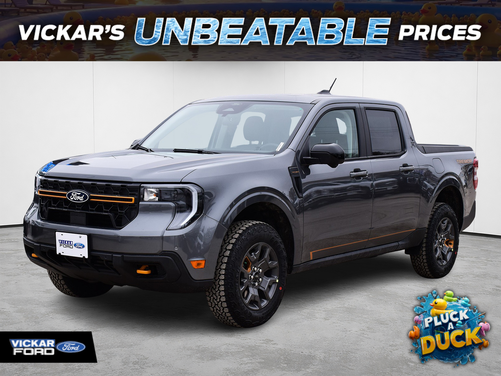 Gray 2026 Ford Maverick Tremor SuperCrew AWD Pickup Truck All-Wheel Drive Automatic