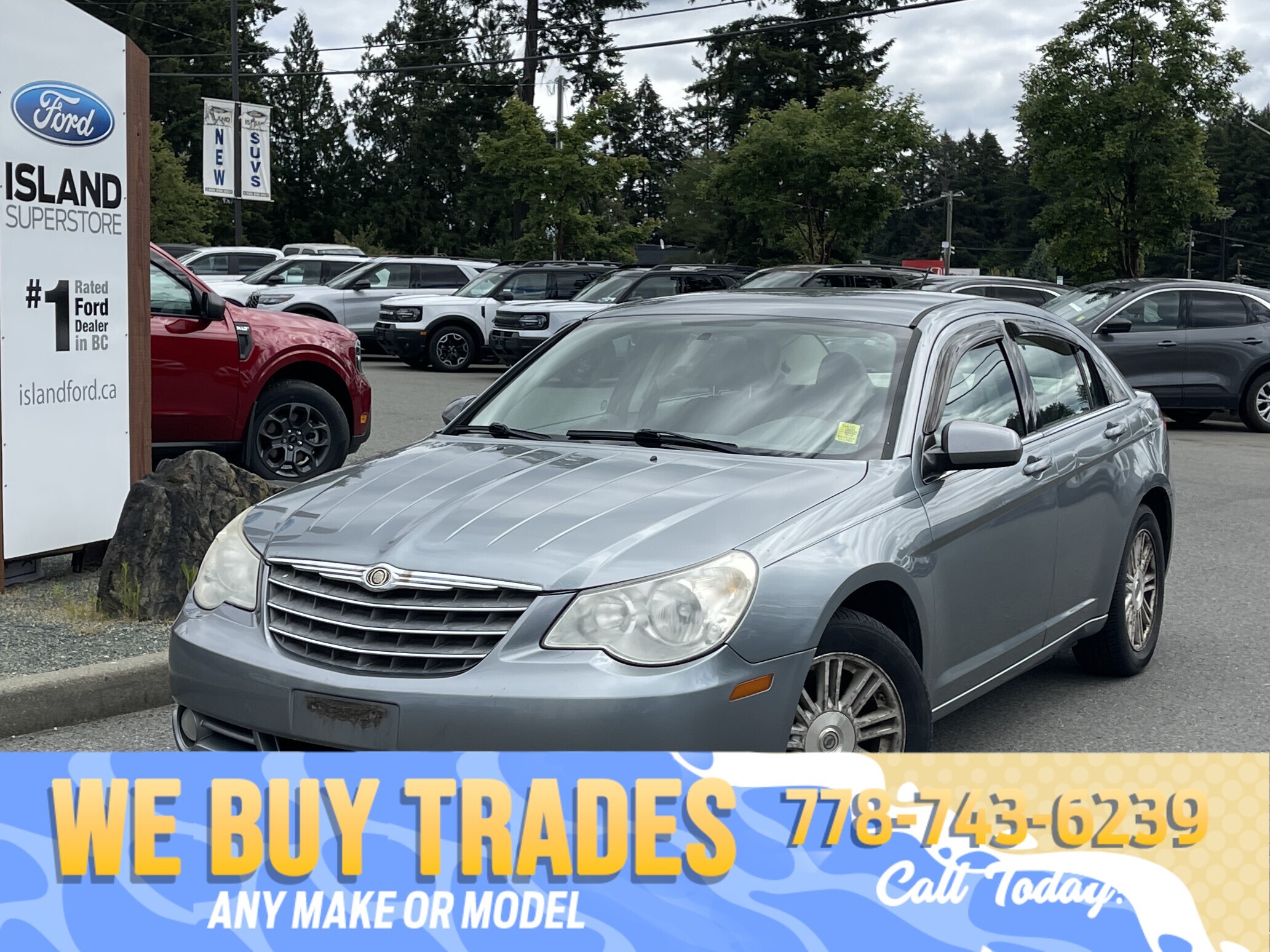 Blue 2008 Chrysler Sebring Touring Sedan FWD Sedan Front-Wheel Drive Automatic