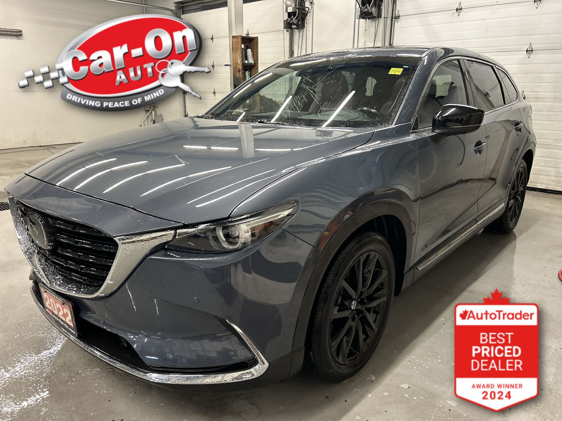 Gray 2022 Mazda CX-9 Carbon Edition AWD SUV / Crossover All-Wheel Drive Automatic