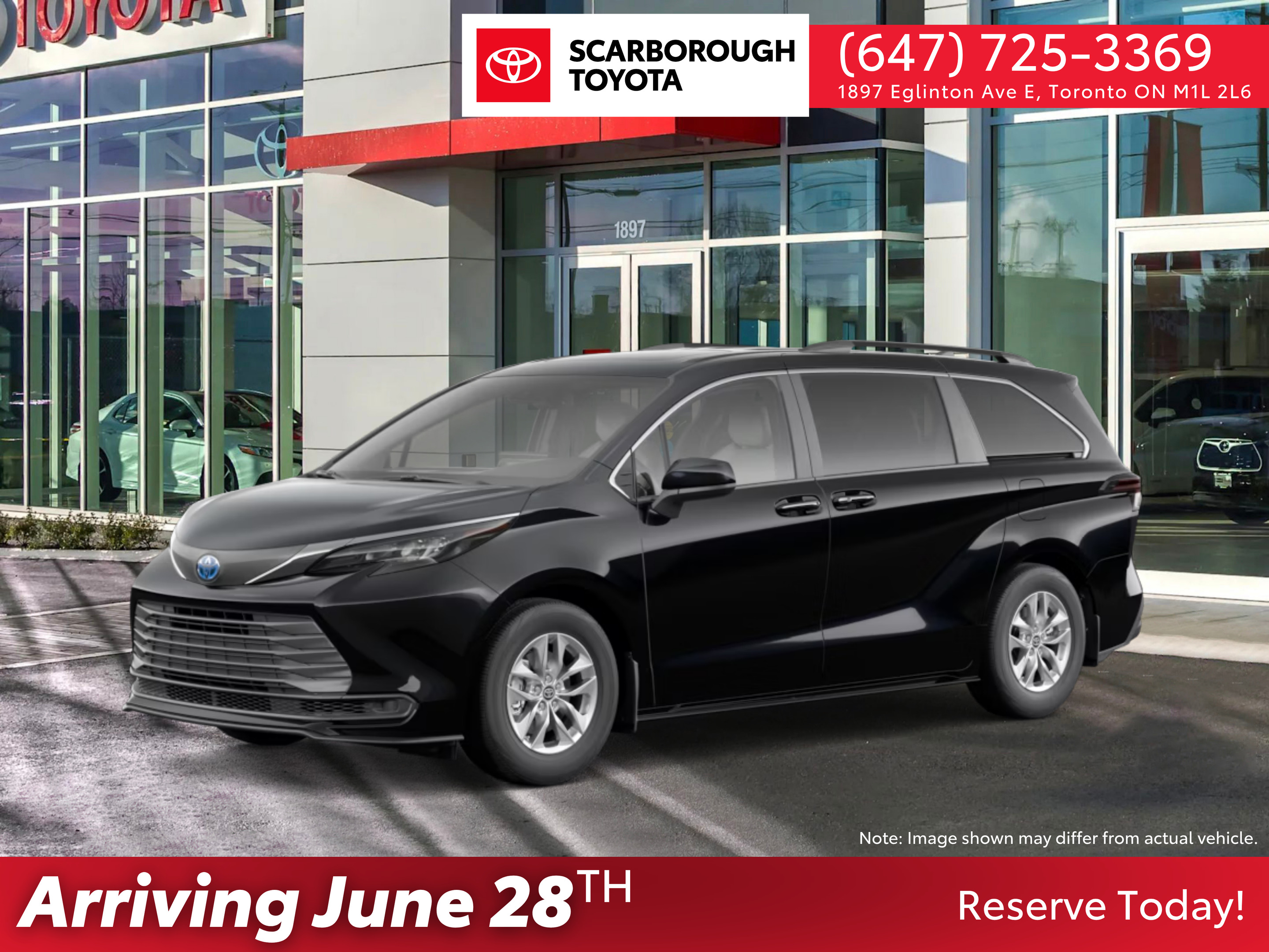 Black 2026 Toyota Sienna Minivan Continuously Variable Transmission