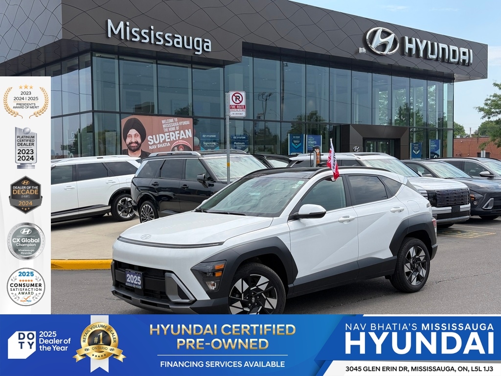 White 2025 Hyundai Kona Preferred AWD SUV / Crossover Continuously Variable Transmission