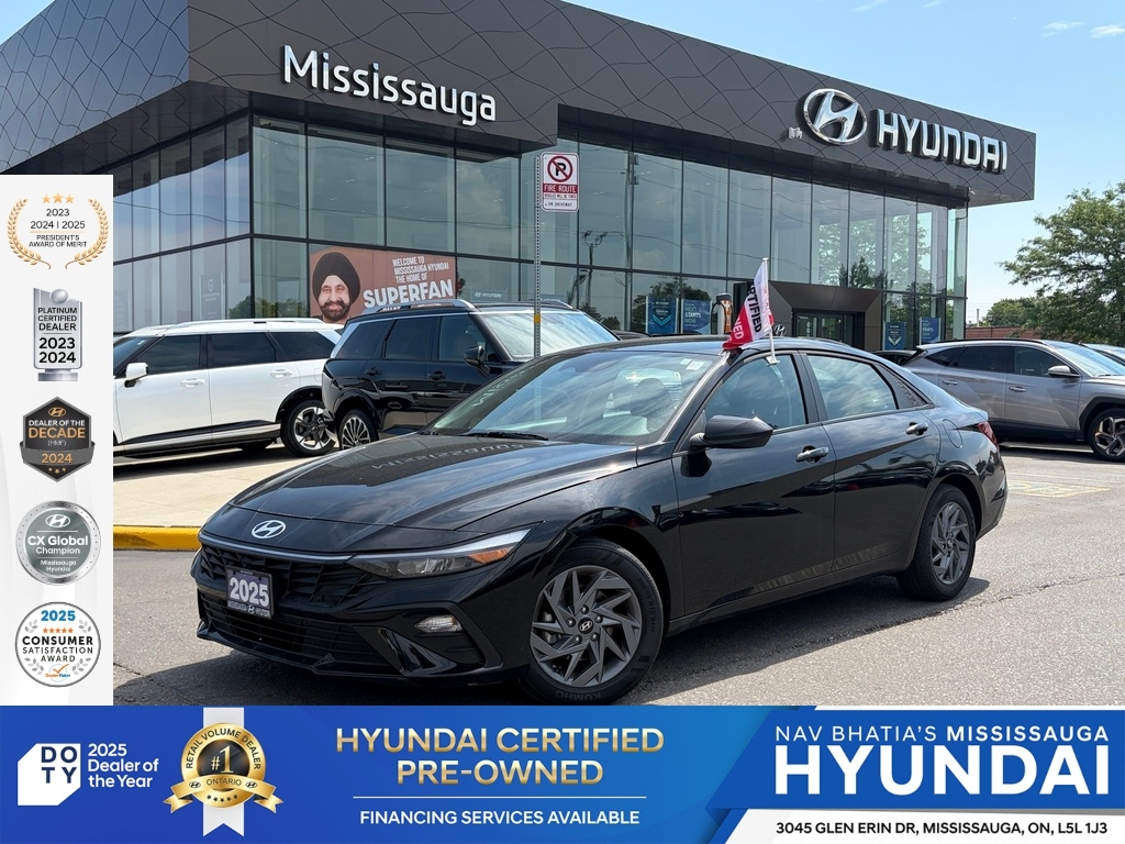 Black 2025 Hyundai Elantra Preferred FWD Sedan Automatic