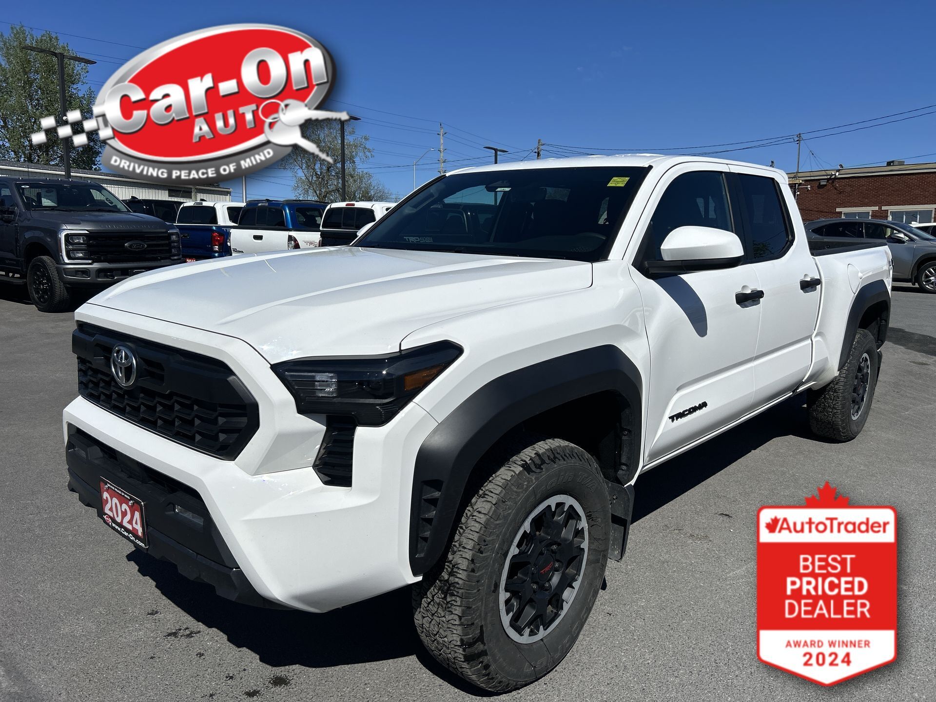 White 2024 Toyota Tacoma TRD Off-Road Double Cab 4WD Pickup Truck Four-Wheel Drive Automatic