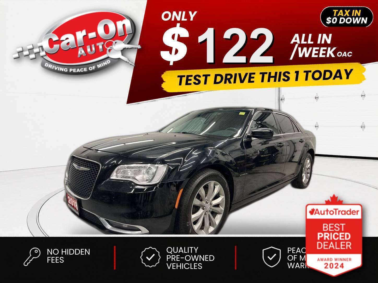 Black 2018 Chrysler 300 Touring AWD Sedan All-Wheel Drive Automatic