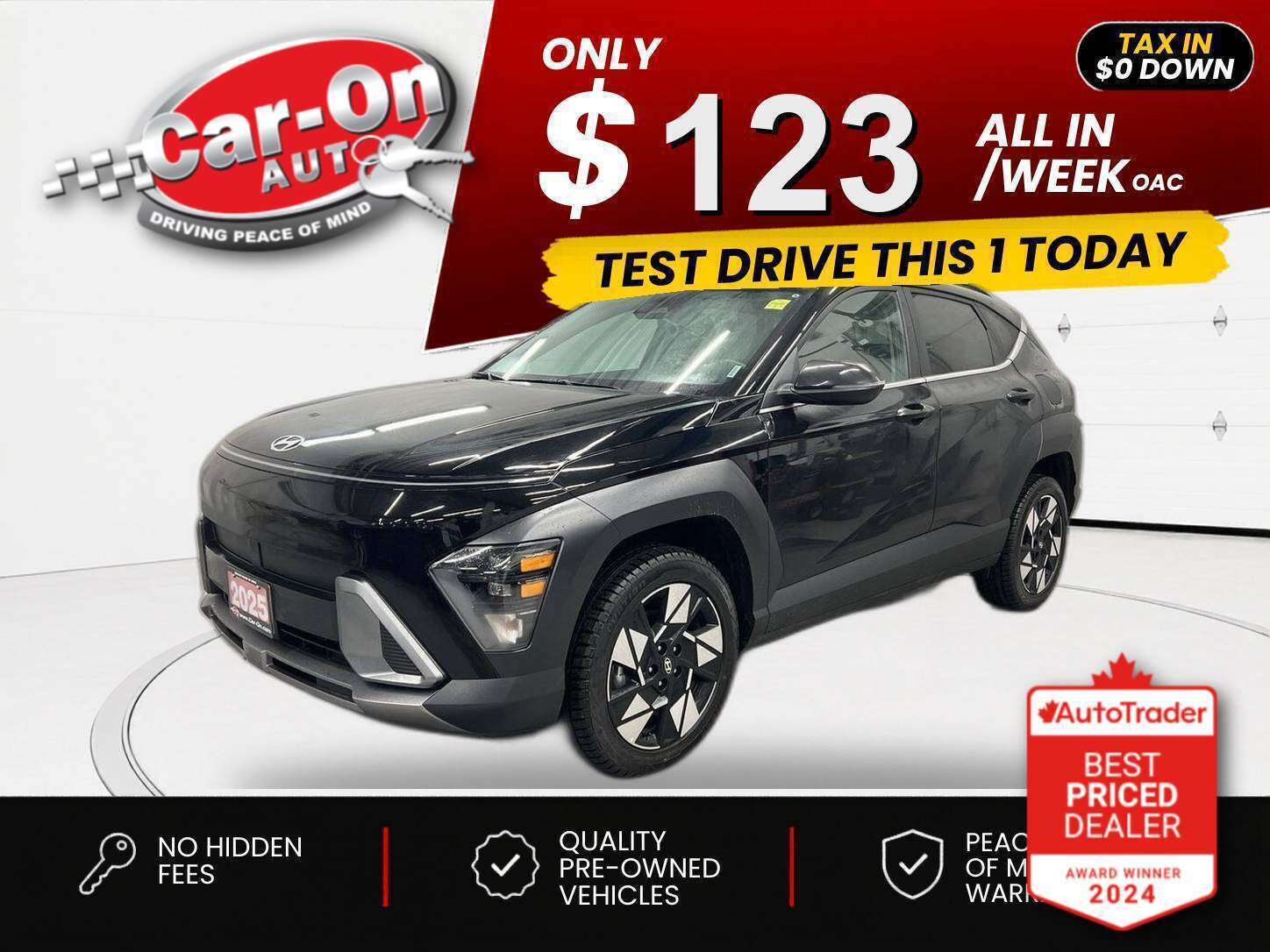 Black 2025 Hyundai Kona Preferred AWD SUV / Crossover Automatic