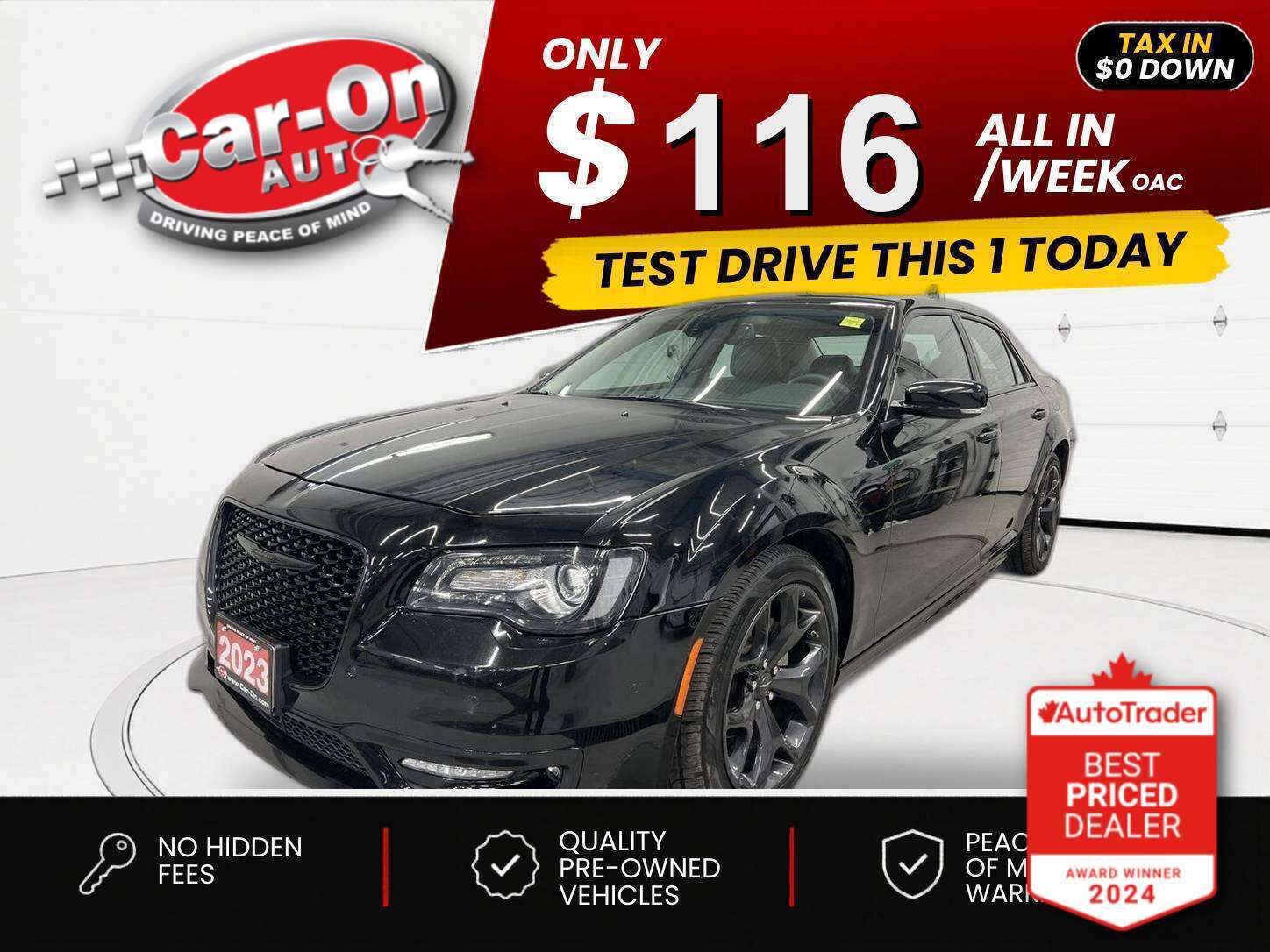 Black 2023 Chrysler 300 Touring L RWD Sedan Rear-Wheel Drive Automatic