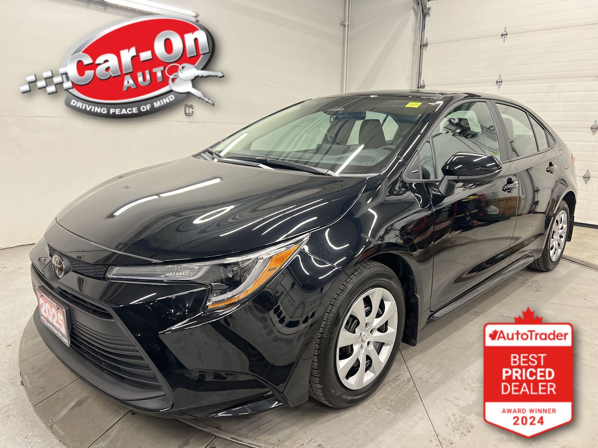 Black 2025 Toyota Corolla LE FWD Sedan Front-Wheel Drive Automatic
