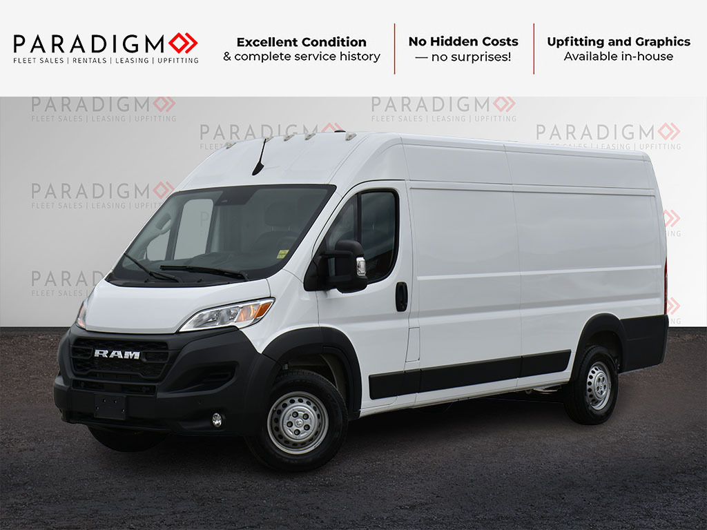 White 2025 RAM ProMaster 3500 Tradesman159 High Roof Extended Cargo Van FWD Van Front-Wheel Drive 9-Speed Automatic