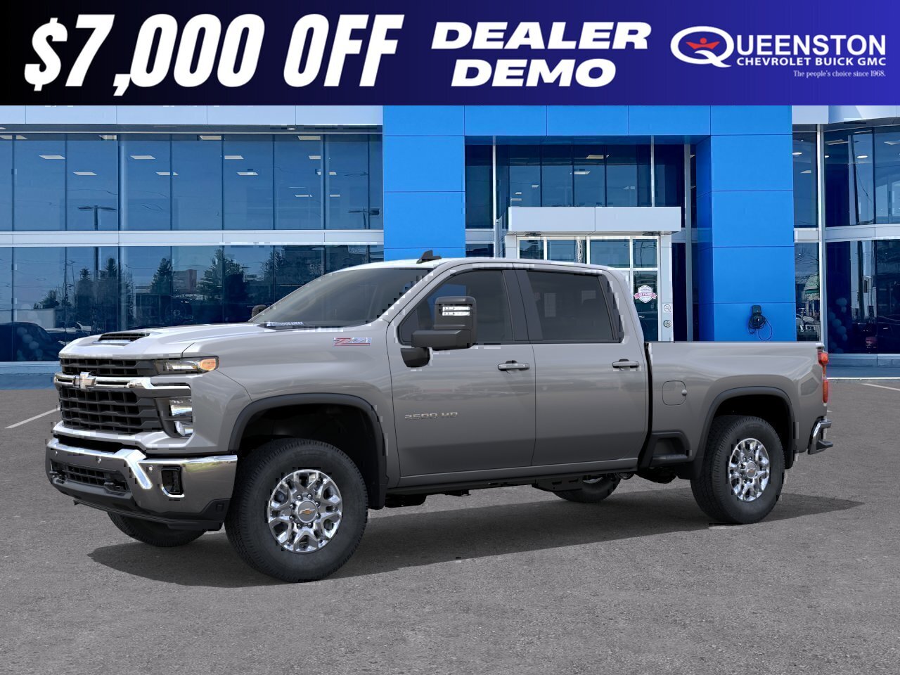 Gray 2026 Chevrolet Silverado 2500HD LT Crew Cab 4WD Pickup Truck Four-Wheel Drive Automatic