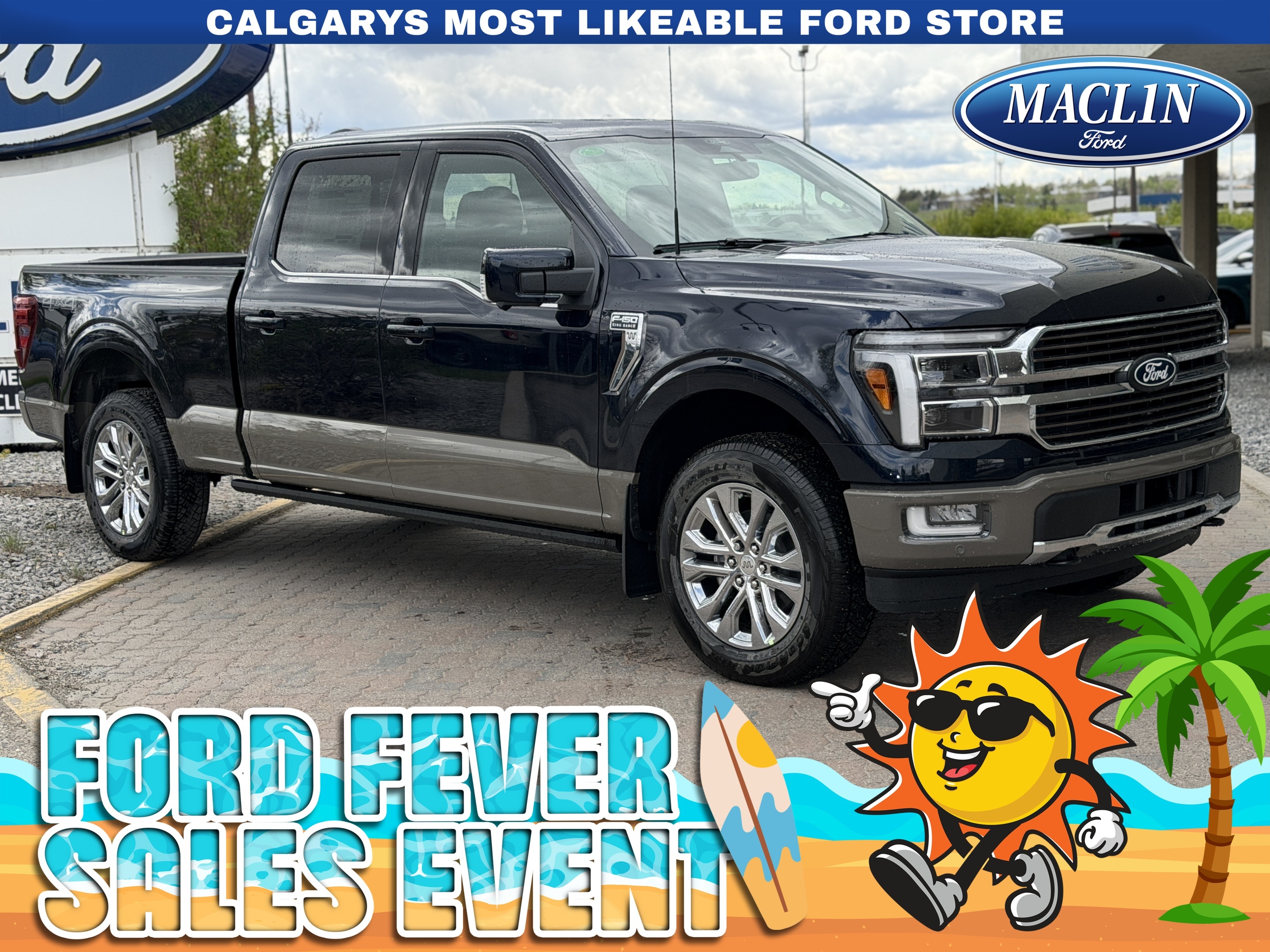 Blue 2026 Ford F-150 King Ranch SuperCrew 4WD Pickup Truck Four-Wheel Drive Automatic