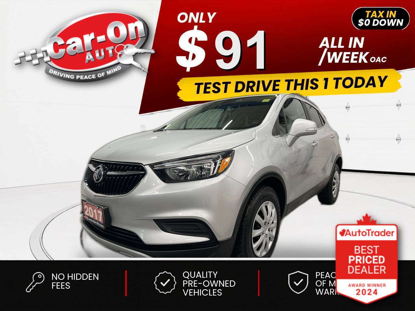 Silver 2017 Buick Encore Preferred FWD SUV / Crossover Front-Wheel Drive Automatic