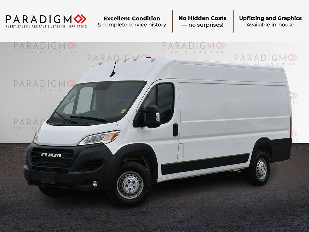 White 2025 RAM ProMaster 3500 Tradesman159 High Roof Extended Cargo Van FWD Van Front-Wheel Drive 9-Speed Automatic