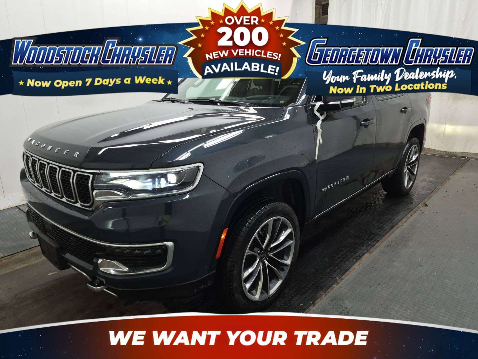 Blue 2024 Jeep Wagoneer Series III 4WD SUV / Crossover Four-Wheel Drive Automatic