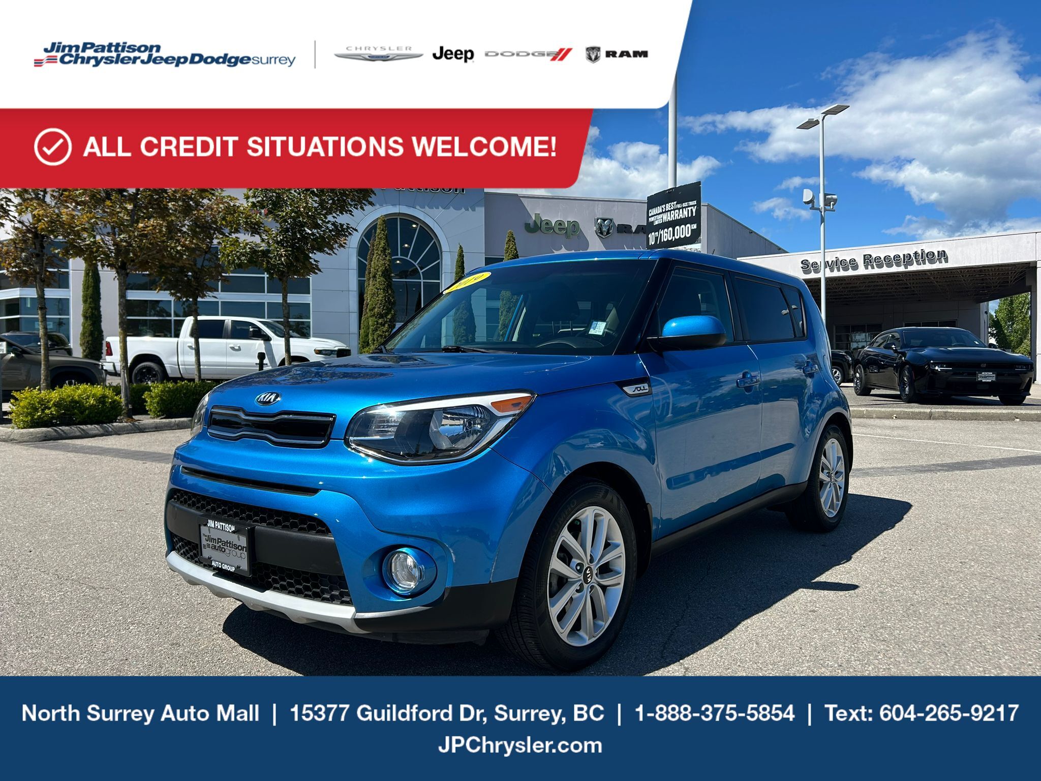 Blue 2019 Kia Soul EX FWD Wagon Automatic