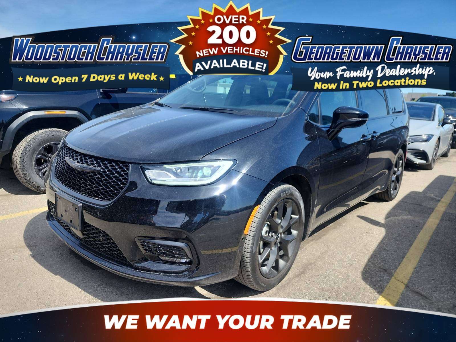 Black 2024 Chrysler Pacifica Limited FWD Minivan Front-Wheel Drive Automatic