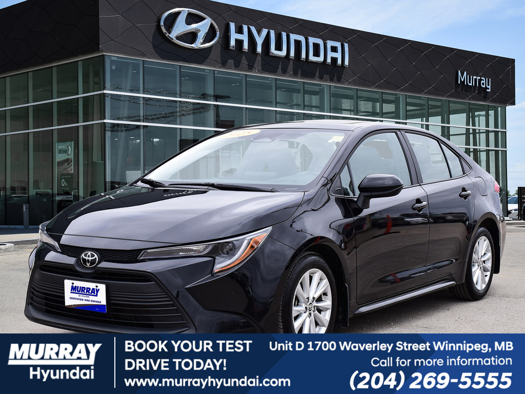 Midnight Black Metallic 2025 Toyota Corolla LE FWD Sedan Front-Wheel Drive Continuously Variable Transmission