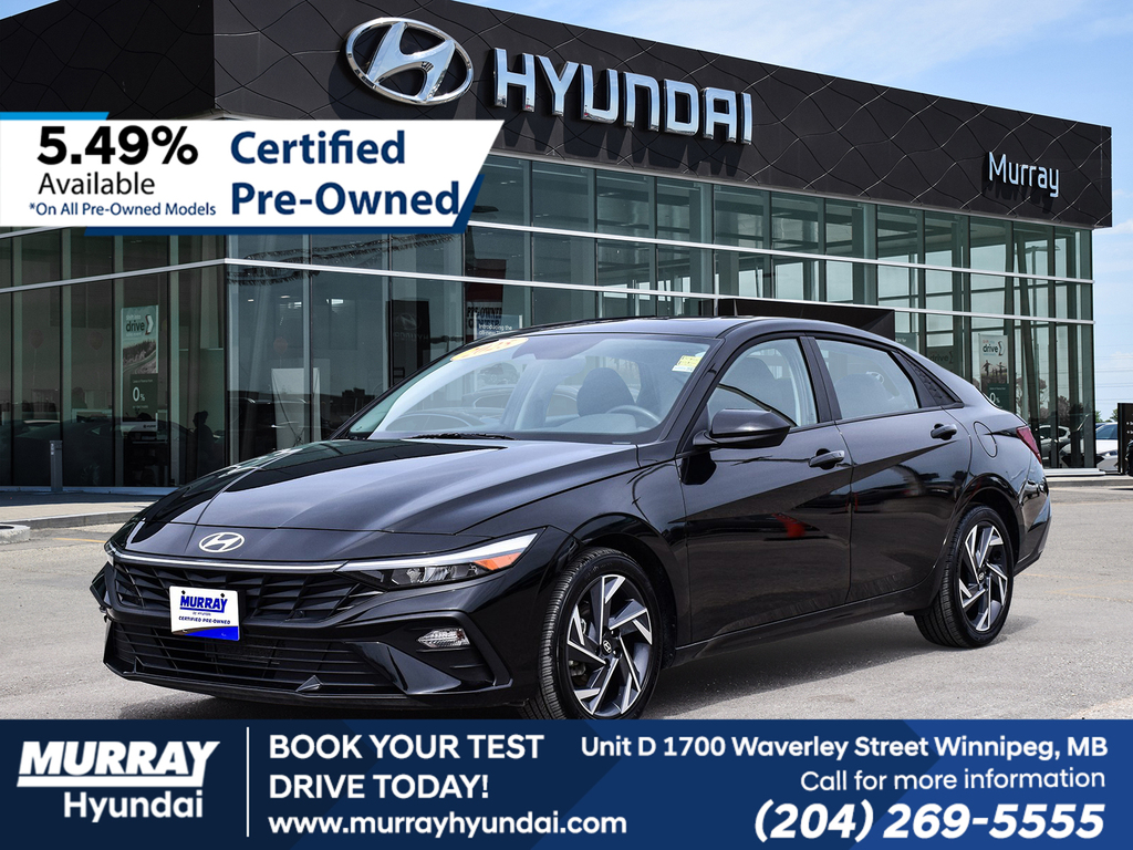 Abyss Black 2025 Hyundai Elantra Preferred FWD Sedan Continuously Variable Transmission