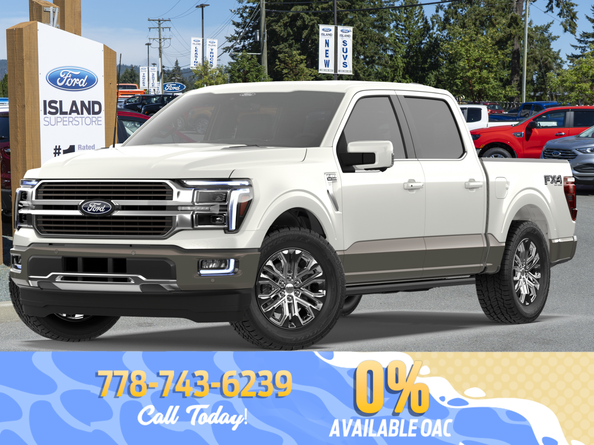 White 2026 Ford F-150 King Ranch SuperCrew 4WD Pickup Truck Four-Wheel Drive Automatic
