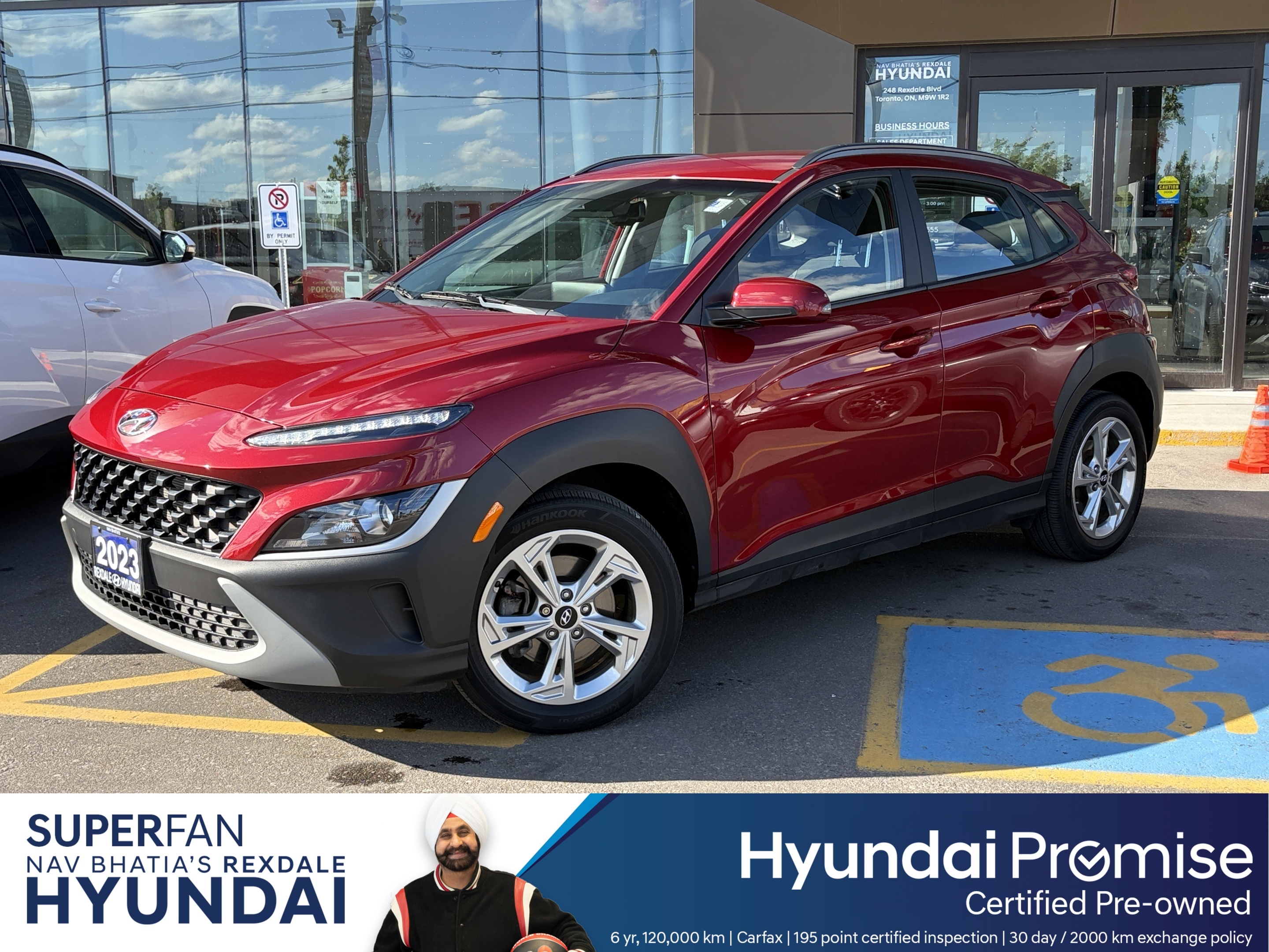 Red 2023 Hyundai Kona Continuously Variable Transmission