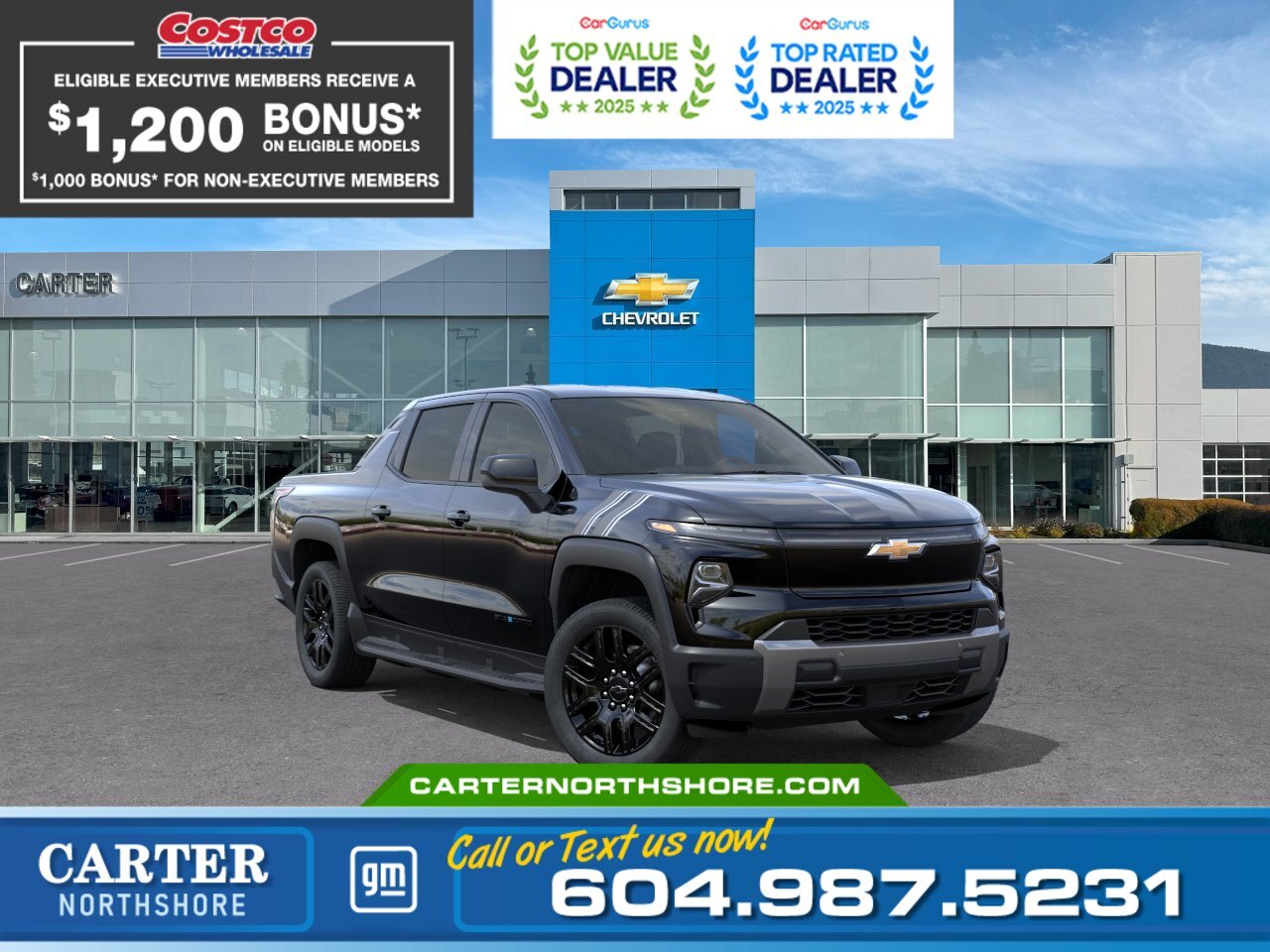 Black 2026 Chevrolet Silverado EV LT Crew Cab (Standard Range) e4WD Pickup Truck All-Wheel Drive 1-Speed Automatic