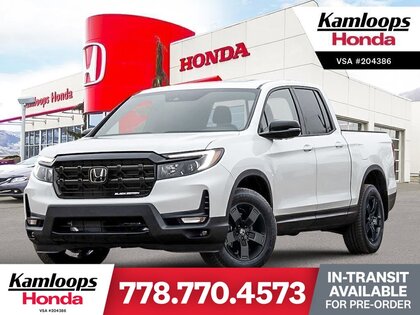 White 2026 Honda Ridgeline Black Edition AWD Pickup Truck All-Wheel Drive Automatic