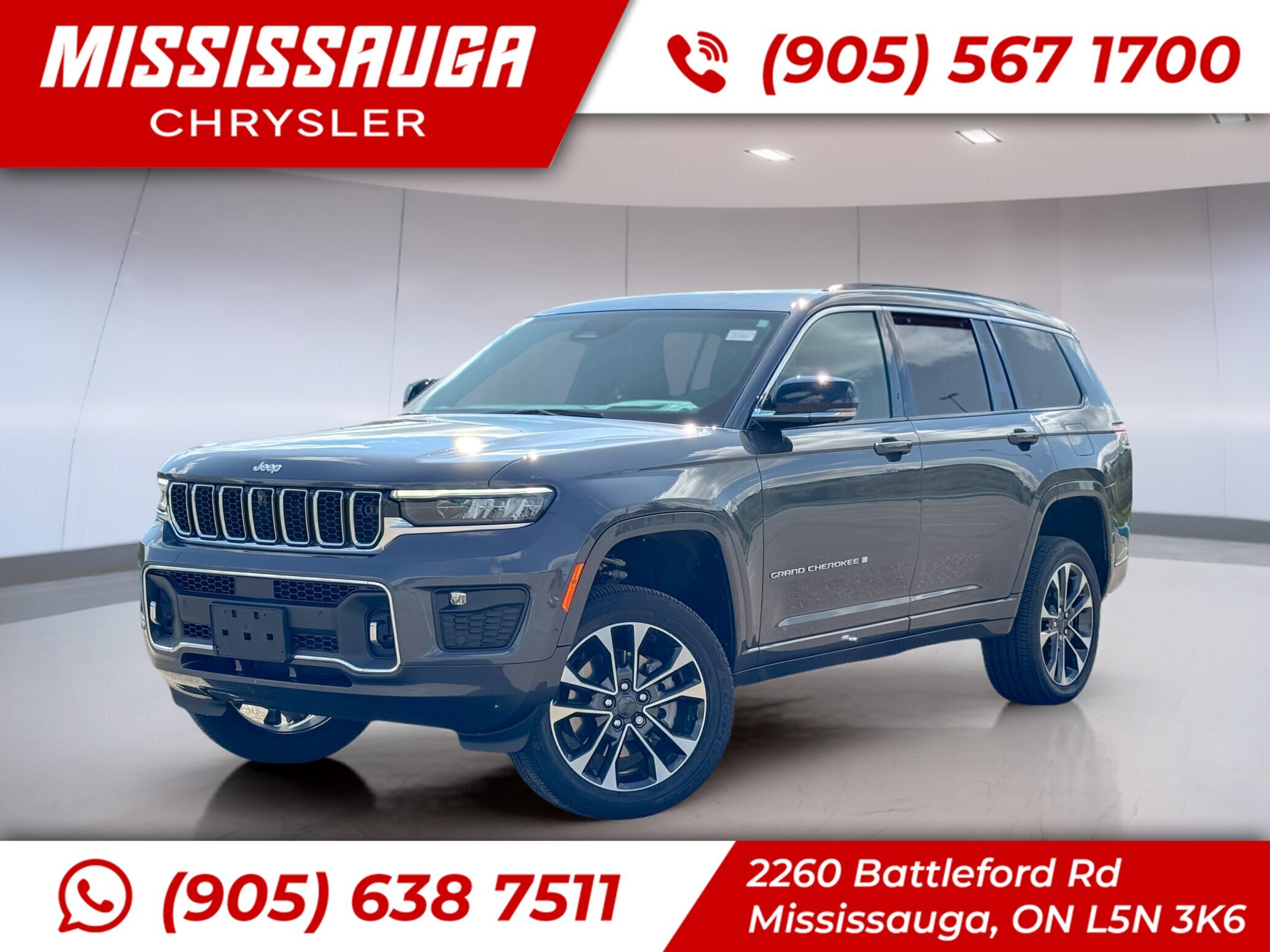 Gray 2024 Jeep Grand Cherokee L Overland 4WD SUV / Crossover Four-Wheel Drive Automatic