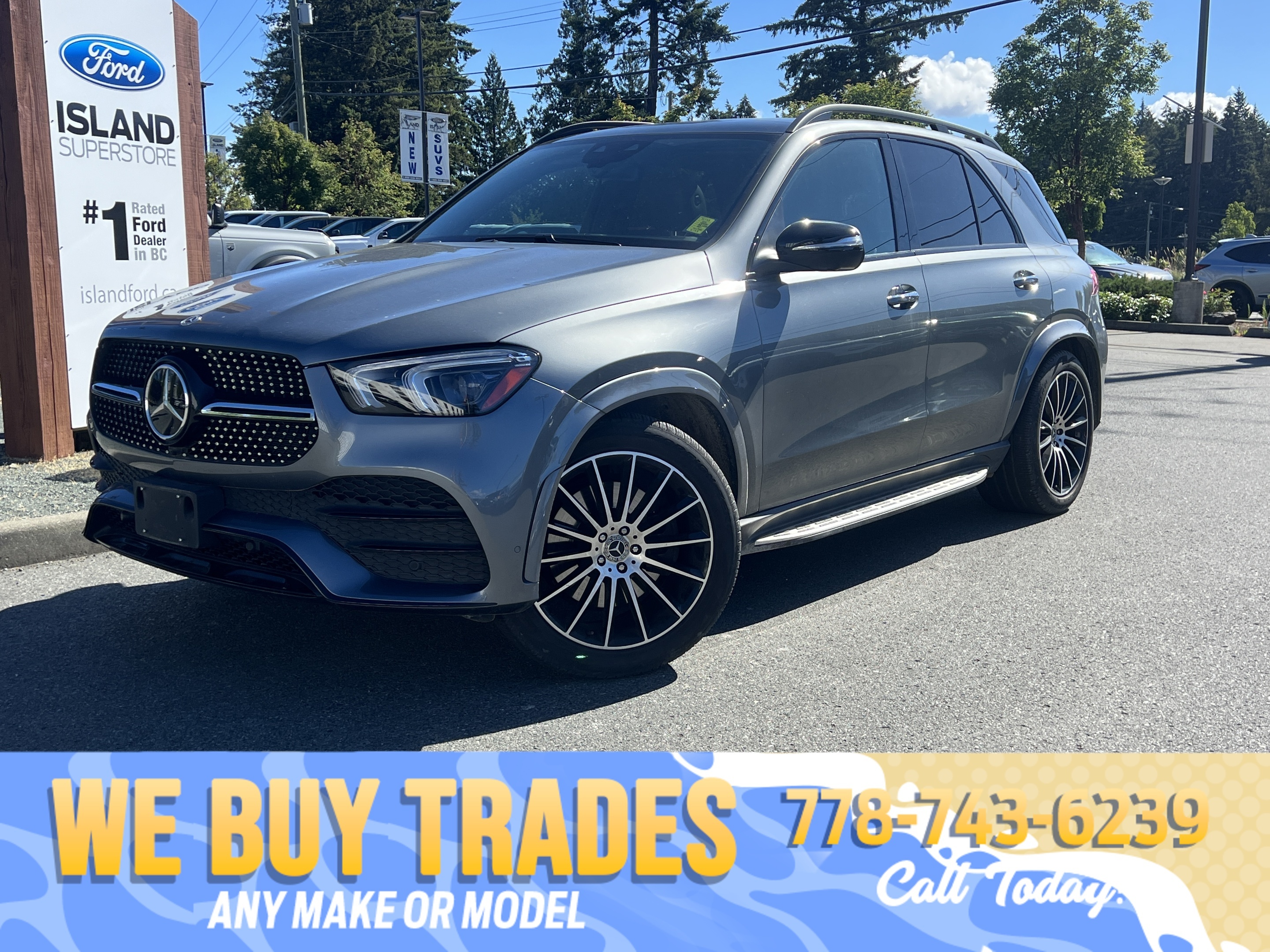 Gray 2021 Mercedes-Benz GLE 450 4MATIC SUV / Crossover All-Wheel Drive Automatic