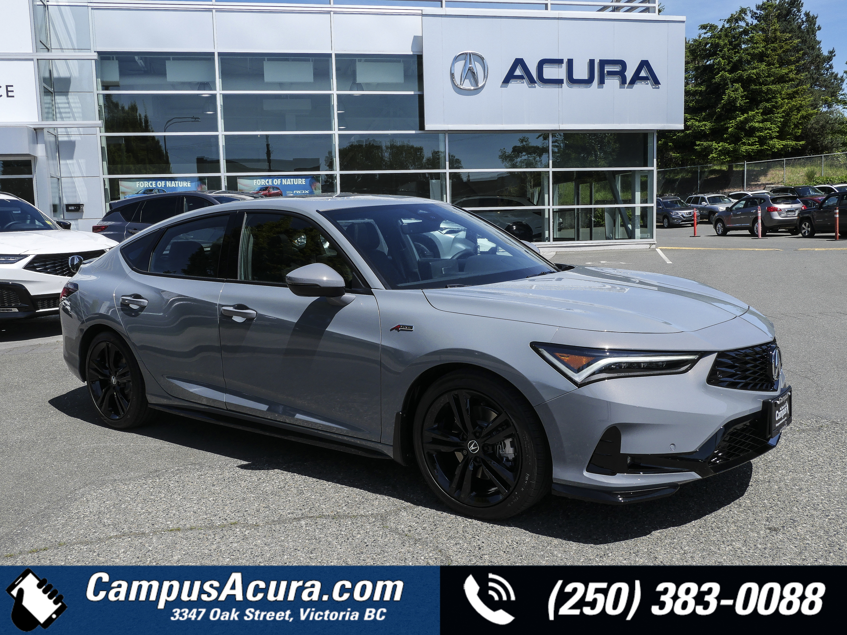 Gray 2026 Acura Integra FWD with Elite and A-SPEC Package Sedan Continuously Variable Transmission