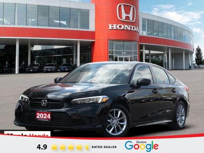 Black 2024 Honda Civic EX FWD Sedan Front-Wheel Drive Automatic