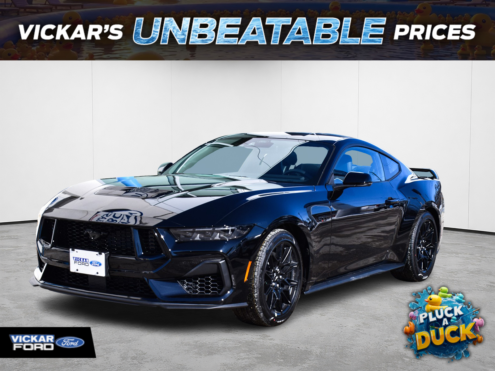Black 2026 Ford Mustang GT Premium Fastback RWD Coupe Rear-Wheel Drive Manual