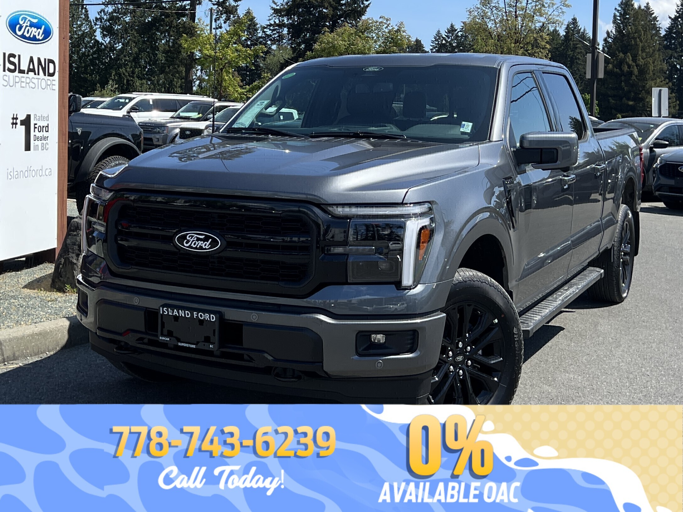 Gray 2026 Ford F-150 Lariat SuperCrew 4WD Pickup Truck Four-Wheel Drive Automatic