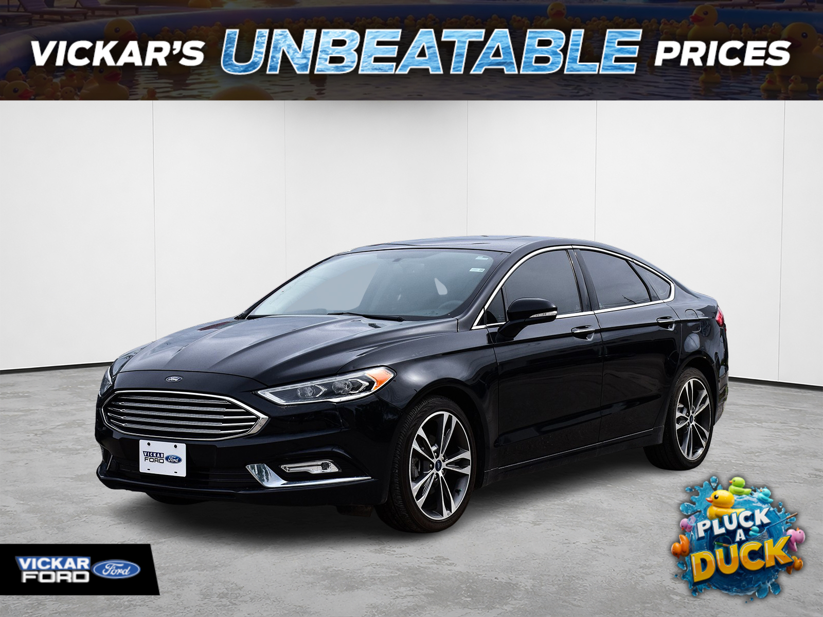 Black 2018 Ford Fusion Titanium AWD Sedan All-Wheel Drive Automatic