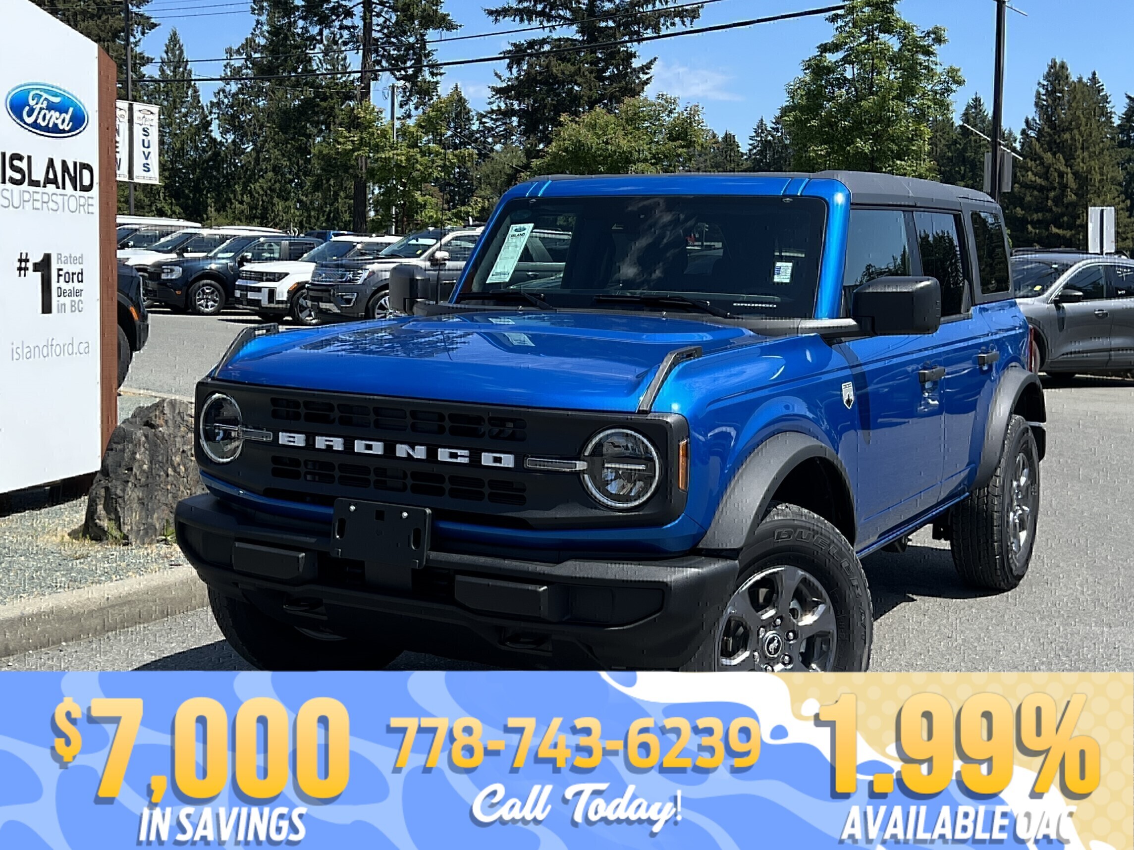 Blue 2026 Ford Bronco Big Bend 4-Door 4WD SUV / Crossover Four-Wheel Drive Automatic