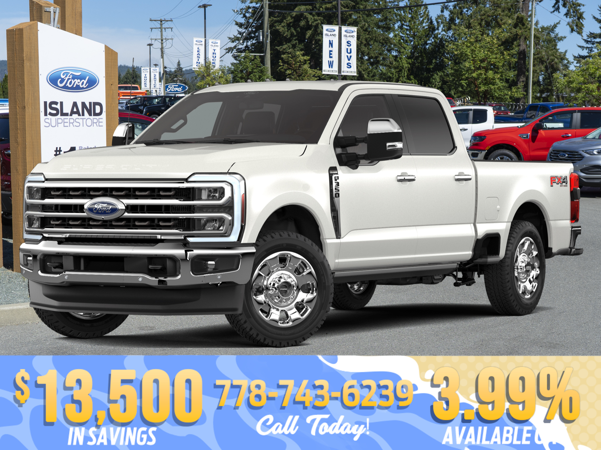 White 2026 Ford F-350 Super Duty King Ranch Crew Cab 4WD Pickup Truck Four-Wheel Drive Automatic