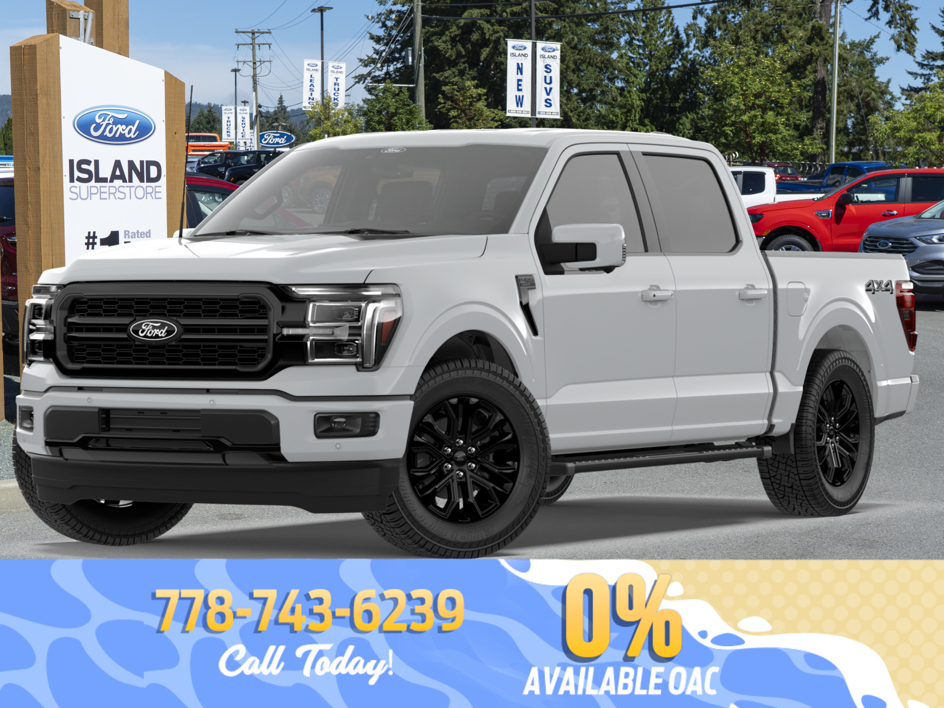 Gray 2026 Ford F-150 Lariat SuperCrew 4WD Pickup Truck Four-Wheel Drive Automatic