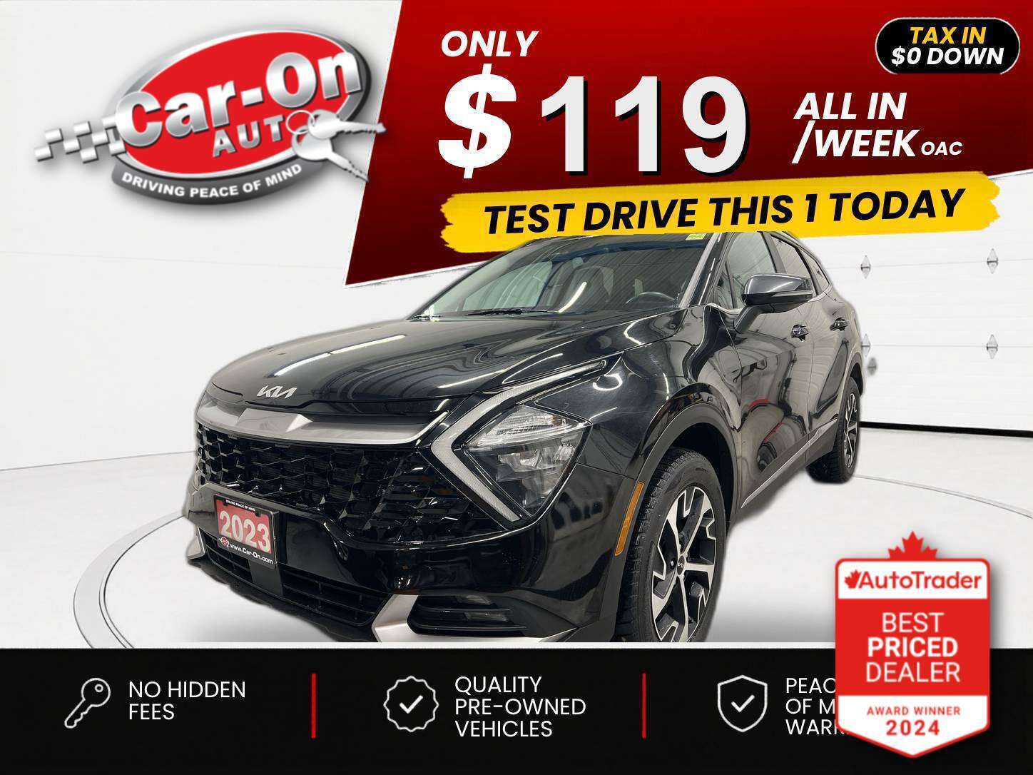 Black 2023 Kia Sportage SUV / Crossover All-Wheel Drive Automatic