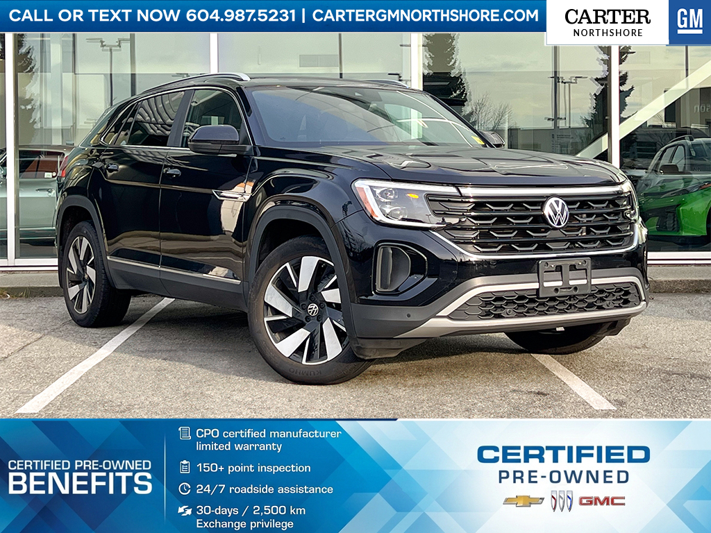 Black 2024 Volkswagen Atlas Cross Sport SUV / Crossover Automatic