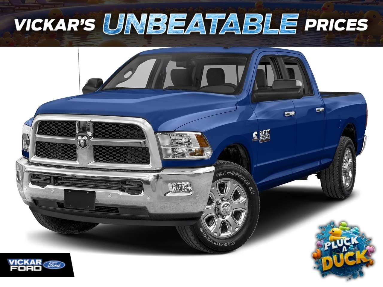 Blue 2016 RAM 2500 Pickup Truck Four-Wheel Drive Automatic