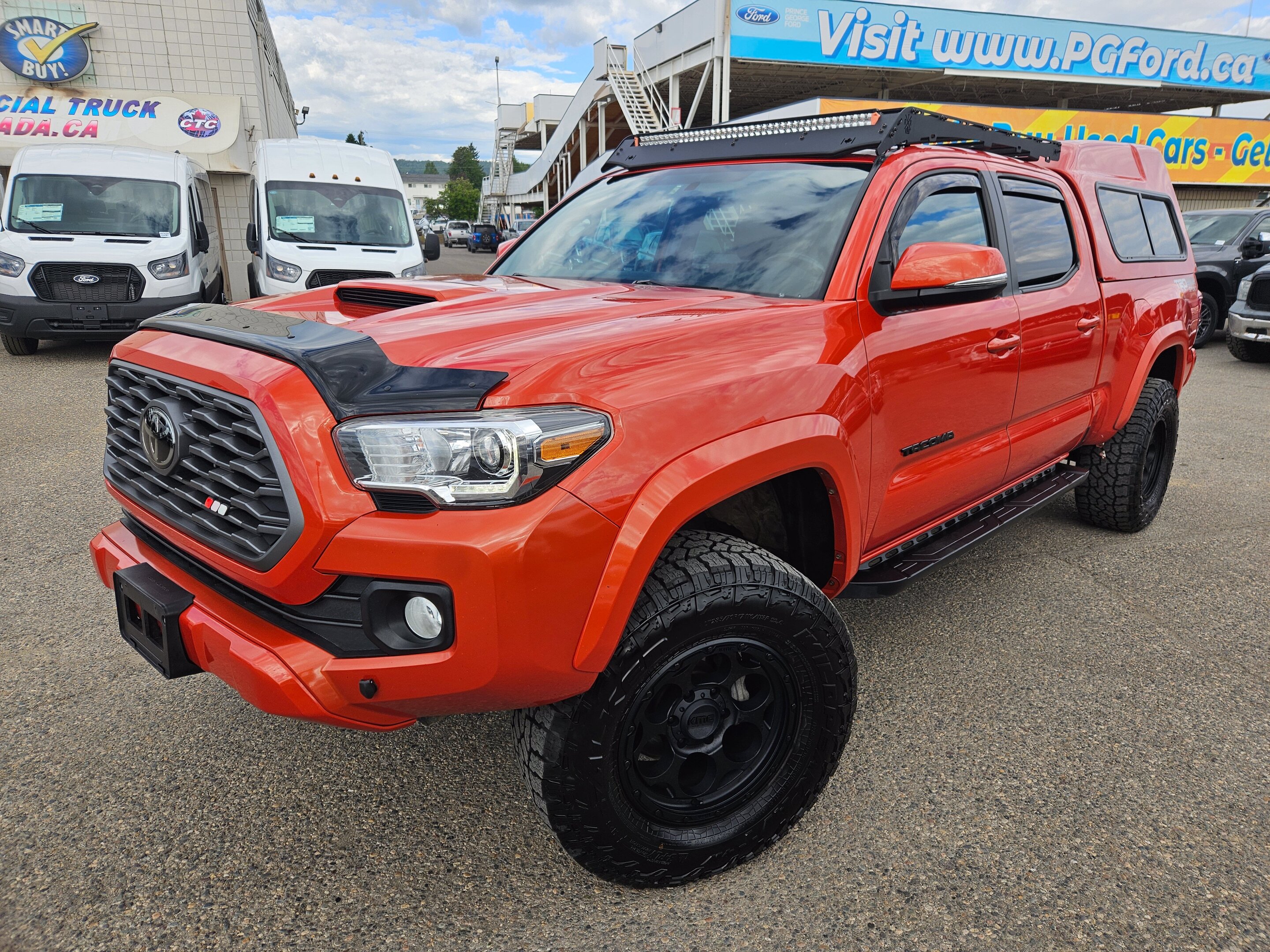 Red 2016 Toyota Tacoma Pickup Truck Four-Wheel Drive Automatic