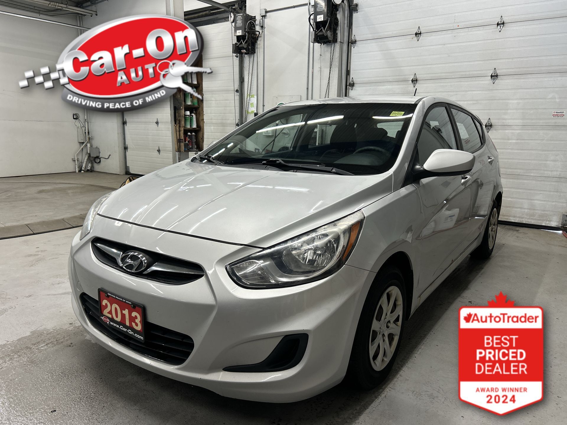 Silver 2013 Hyundai Accent Hatchback Front-Wheel Drive Automatic