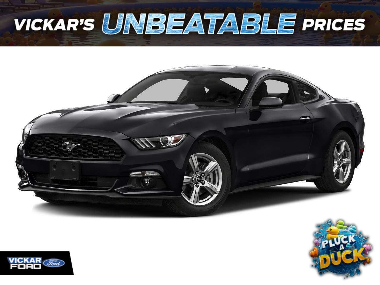 Black 2016 Ford Mustang Coupe Rear-Wheel Drive Manual