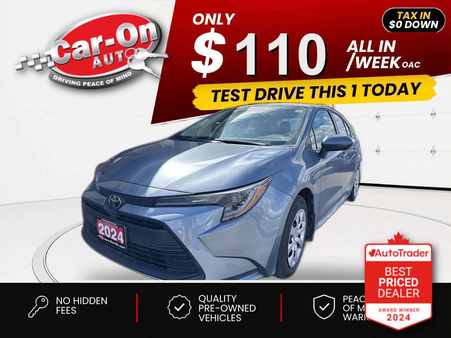 Gray 2024 Toyota Corolla Sedan Front-Wheel Drive Automatic